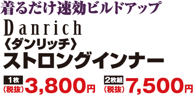 Danrich ストロングインナー 1枚(税抜)3,800円　2枚組(税抜)7,500円